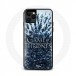 Coque pour Iphone 12 Mini Game of Thrones saison 8 Episode 1 Le Tr&ocirc;ne de Fer Personnages logo Gris