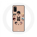 &Uuml;mbris Samsung Galaxy A41 BTS TinyTAN animatsiooniplakatile RM Jin Suga J-Hope Jimin V ja Jungkook