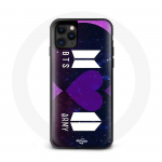 Coque pour Iphone 12 Bangtan Sonyeondan Logo BTS Et Logo ARMY I Purple You