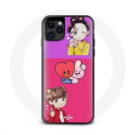 Coque pour Iphone 12 BTS BT21 Cooky Et Tata Bangtan V Et Jungkook Fanart