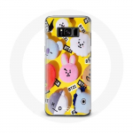 Coque pour Samsung Galaxy S8 BTS Bangtan Sonyeondan BT21 Tata Chimmy Cooky Rj Shooky Koya Mang Et Van