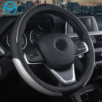 DERMAY New Style Car Steering Wheel Cover Non-slip Micro fiber Leather With Breathable hole & Classic edge Size M fit Most Cars helehall v&auml;rv