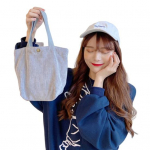 Kaasaskantav Corduroy Meal Bento Tote Lunch Bag Picnic Camping Pouch Lady k&auml;ekott