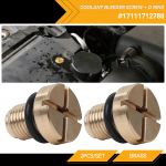 2x Jahutusvedeliku paisupaagi &otilde;hutustoru kruvi messing BMW E36 E39 E46 Mini Cooperi radiaatoritoru veepaagi tagastustoru 17111712788