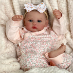 19-tolline Reborn Baby Doll Meadow pehmest riidest kehaemulatsiooninukk K&auml;sitsi valmistatud 3D-nahk koos n&auml;htavate veresoonidega Kollektsioneeritav kunstinukk lastele j&otilde;ulukingituste jaoks 49cm