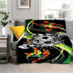 3D Prinditud jalgpallitekk kogu hooajaks, soe ja pehme tekk diivani diivanile kontoris Kodus reisimine telkimine s&uuml;nnip&auml;evakingitus 30x40in