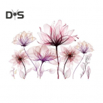 Roosa lillega tualettruumi kleebis Eemaldatav isekleepuv veekindel PVC elutoa seinakunst Vannitoa tualettruumi kaane kaunistuskleebis Stickers