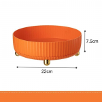 K&ouml;&ouml;gis p&ouml;&ouml;ratav maitseainete hoiukarp plastikust hoiuriiul Kodu Multifunktsionaalne lauaarvuti hoiurest Spice Fruit & Cosmetics jaoks oranž