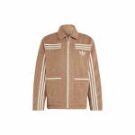 Adidas Originals Trefoil Logoga T&otilde;mblukuga Kraega Jakk Meeste Jakid Pruun IB3424 XXL