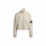 Adidas Originals Trefoil FW22 Spordijakk Tikitud Logoga Lahtine Seisukrae Jakk Naiste Topid Helebeež HM1749 M-L