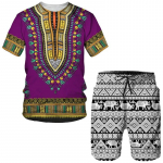 Aafrika traditsioonilised &uuml;likonnad meestele L&uuml;hikeste varrukatega T-s&auml;rgi l&uuml;hikesed p&uuml;ksid 2-osalised vintage Dashiki komplektid Suvine vabaaja komplekt Riietus Mees 6XL