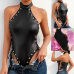 Mood Women Sexy Bandage &Uuml;hes t&uuml;kis Blackless Bodysuit Jumpsuit Teddy Lingerie XXL must