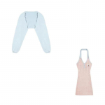Magus 2-osaline kleidikomplekt naiste elegantne vabaaja kampsun + Y2K Bodycon peo minikleit Korea kootud kampsun, 2023. aasta s&uuml;gis S roosa