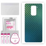 apgo Protective Skin Sticker for the back compatible with Xiaomi Redmi 10X 5G, Wrap Film, Foil, Vinyl - Pattern Carbon Chameleon CAKA1