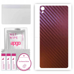 apgo skin sticker film foil vinyl for the BACK compatible with Sony Xperia XA, scratch-resistant, easy to install - Carbon Chameleon CAKA5