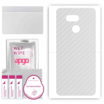 apgo Protective Skin Sticker for the back compatible with HTC Desire 12s, Wrap Film, Foil, Vinyl - Pattern Transparent Carbon