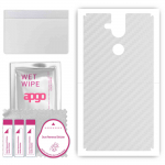apgo Protective Skin Sticker for the back compatible with Nokia 8 Sirocco, Wrap Film, Foil, Vinyl - Pattern Transparent Carbon