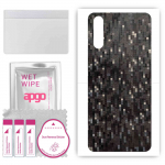 apgo Protective Skin Sticker for the back compatible with vivo iQOO Neo 855, Wrap Film, Foil, Vinyl - Pattern Carbon Black Pixel
