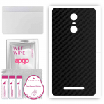 apgo Protective Skin Sticker for the back compatible with Xiaomi Redmi Note 3 Note 3 Pro, Wrap Film, Foil, Vinyl - Pattern Carbon Black