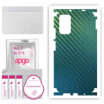 apgo Protective Skin Sticker for the back+sides compatible with Xiaomi Redmi 9T, Full Wrap Film, Foil, Vinyl - Pattern Carbon Chameleon CAKA1