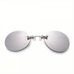 1tk Klambriga ninaprillid &Uuml;mmargused &auml;&auml;risteta p&auml;ikeseprillid Vintage meeste miniprillid raamideta klambrita s&otilde;iduprillid Vintage meeste prillid h&otilde;be