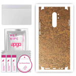 apgo Protective Skin Sticker for the back+sides compatible with Xiaomi Redmi 9, Full Wrap Film, Foil, Vinyl - Pattern Rusty Copper