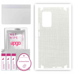 apgo Protective Skin Sticker for the back+sides compatible with Xiaomi 11i, Full Wrap Film, Foil, Vinyl - Pattern White Fabric