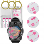 3x apgo Ultra-Clear Hybrid protective glass compatible with Smartwatch V8, flexible nano glass, great replacement for tempered glass, scratch-resistan