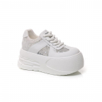 Fujin 9 cm k&otilde;rge kaubam&auml;rgiga v&otilde;rgust paksud tossud, &otilde;&otilde;nsad, mugavad p&auml;ikeselised suvised vabaajajalatsid 34 valge