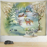 Fawn &otilde;limaal Gobel&auml;&auml;n Seinale Ripp Loom Looduskaunistused Boheemi Hipi Esteetika Kawaii Room Home Decor 95x70cm