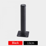 4 tk Reguleeritavad Metallist M&ouml;&ouml;blijalad Telerikapi, Kapi, Kohvi- ja Teelaua, Baaritooli, Toolijalgade jaoks K&otilde;rgus 10/12/13/15/17/18CM Kruviga Black 13cm