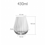 L&auml;bipaistev Ripple Crystal Glass Luksuslik majapidamises peetav pokaal &scaron;ampanjaklaaside tass Punase veini klaasist pulmatops j&otilde;ulukingid 430ml