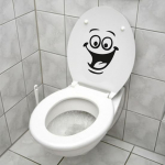 Smiley Face WC WC kleebis Art Decor Naljakas vannitoa k&ouml;&ouml;gi seinakleebis