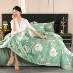 Lahe tekk suveks Queen Size Ice Silk Cold Sensation Satiin Lillev&auml;rv Suvine Double Quilts Konditsioneer 200X230cm 1pc