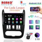 Android 2 Din Raadio Auto Multimeedia Autoradio Renault Logan 1 Sandero Dacia Duster 2009 - 2015 jaoks Carplay Multimeedia GPS Navigatsioon 2+64GB must