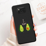 Avocado Aesthetic Cover Pehme &uuml;mbris Xiaomi Poco X4 F3 GT F4 M4 5G M3 X3 Pro F1 C40 X3 NFC X4 Pro M3 Pro X4 GT Black jaoks Pocophone F1