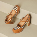 Naiste plokkk&otilde;rged kontsad, platvorm Mary Janes kingad, pandlaga rihmaga, kandilise varbaga, riietatud kingad naistele Turske kontsaga Mary Janes pumbad suletud ninaga kingad 40 pruun