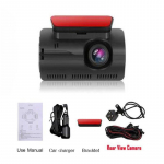 3 tolli IPS Sceen 3 salvestusega auto-DVR lainurk eesmine + tagumine + sisemine kolme objektiiviga varjatud s&otilde;idusalvesti Parkimisj&auml;lgimine &Ouml;ise n&auml;gemise armatuurkaamera front+ rearview