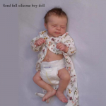 19-tollised Pascale Reborn Baby mudilased nukud, kes magavad suletud silmadega Vasts&uuml;ndinud nukk silikoonist kogu keha du&scaron;&scaron; M&auml;nguasi beebinukud lastele j&otilde;ulup&uuml;hade kingitused Full silicone boy
