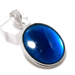 Blue Onyx Gemstone Handmade 925 Sterling Silver Jewelry Pendant 1.85 s7e69