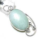 Aquamarine Gemstone Handmade 925 Sterling Silver Gift Jewelry Pendant 2.29 m1h78