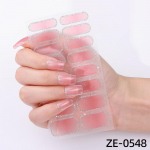 Uued 16-s&otilde;rmelised prantsuse manik&uuml;&uuml;ri kleebised vilkuvad sibula roosad k&uuml;&uuml;nekleebised lihtsad manik&uuml;&uuml;ri kleebised ZE-0534