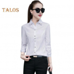 Naiste s&auml;rgi rev&auml;&auml;ridega pikkade varrukatega &uuml;hev&auml;rviline &uuml;herealine s&auml;rk, topid Kontoris&auml;rgi s&auml;rk, t&ouml;&ouml; igap&auml;evane kandmine XXXL valge