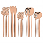 Rose Gold roostevabast terasest s&ouml;&ouml;giriistade komplekt K&ouml;&ouml;gi s&ouml;&ouml;giriistade komplekt Peegel Poleeritud lauan&otilde;ude komplekt Noad Kahvlid Lusikad &Otilde;htus&ouml;&ouml;gikomplekt 20pcs