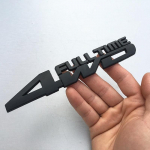 1 x 4wd t&auml;ist&ouml;&ouml;ajaga autoembleemi kleebise maasturi m&auml;rgikleebis Mazda Nissan Mitsubishi Buick Dodge Citroen Renault Peugeot Hyundai jne. punane