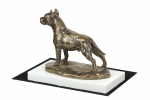 American Staffordshire Terrier, Amstaff - dog figurine, figure on a white base, trophy for Art-Dog dog show exhibition
