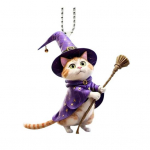 This wizard cat hanging decoration is very beautiful. not only a car interior accessory, but can also be used as bag to match clothing, making your