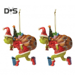 2 tk j&otilde;uluehteis roheline karusnaha p&auml;kapiku nuku ripats akr&uuml;&uuml;l pidulik rippuv kaunistus j&otilde;ulupuu koduseks autokontoriks K