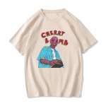 Tylerr The Creator Cherry Bomb Graafilised T-s&auml;rgid MEESTE 100% puuvillased Ilusad T-s&auml;rgid Hip-hop Mood T-s&auml;rgid Kevad- ja Suvised T-s&auml;rgid M
