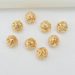 10 tk 14K kullast kott v&auml;rvis&auml;ilitav mikro-inkrusteeritud tsirkoon &uuml;mmargused helmed &otilde;&otilde;nsad lahtised helmed Teemantpallid isetehtud k&auml;ev&otilde;ru helmed helmestega ehete materjal F34 6mm